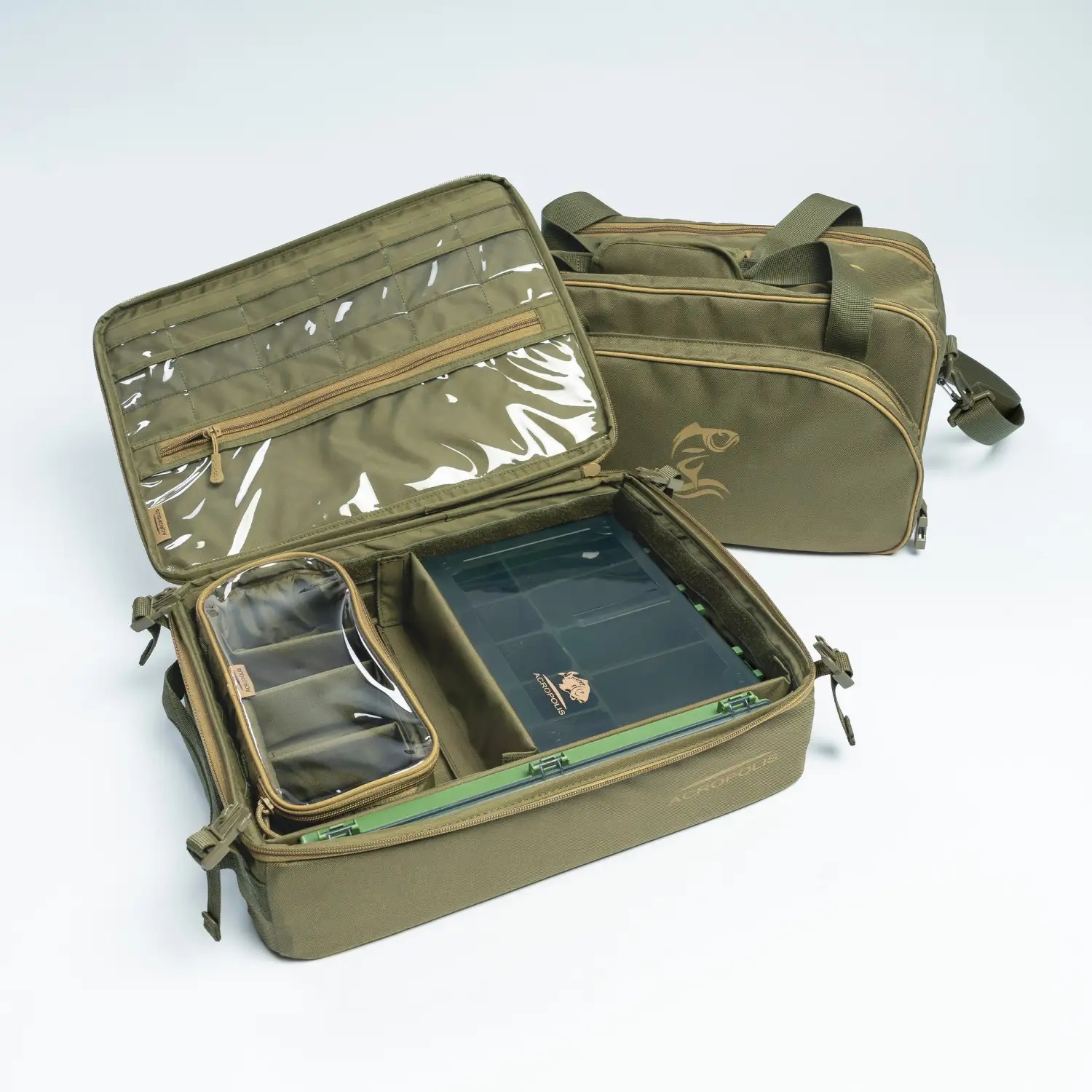 RSF-3 Feeder, Flat Feeder, Carp Fishing Bag. Includes Organizer, PV Leader, Case-Tube with Spools