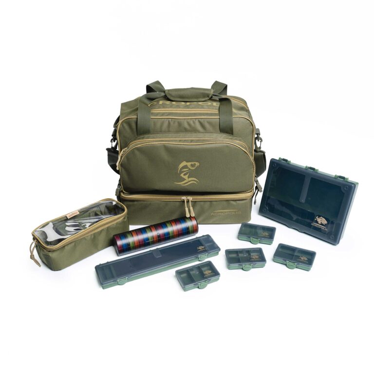 RSF-3 Feeder, Flat Feeder, Carp Fishing Bag. Includes Organizer, PV Leader, Case-Tube with Spools