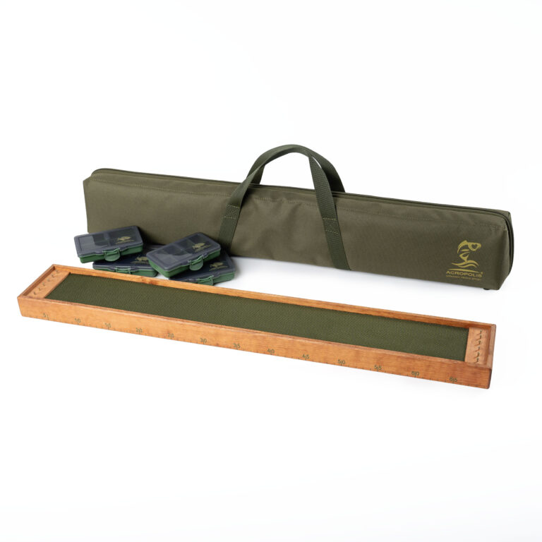 RSP-2 Fishing Bag with Wooden Leash Holder and 4 Boxes for Hooks, Loads