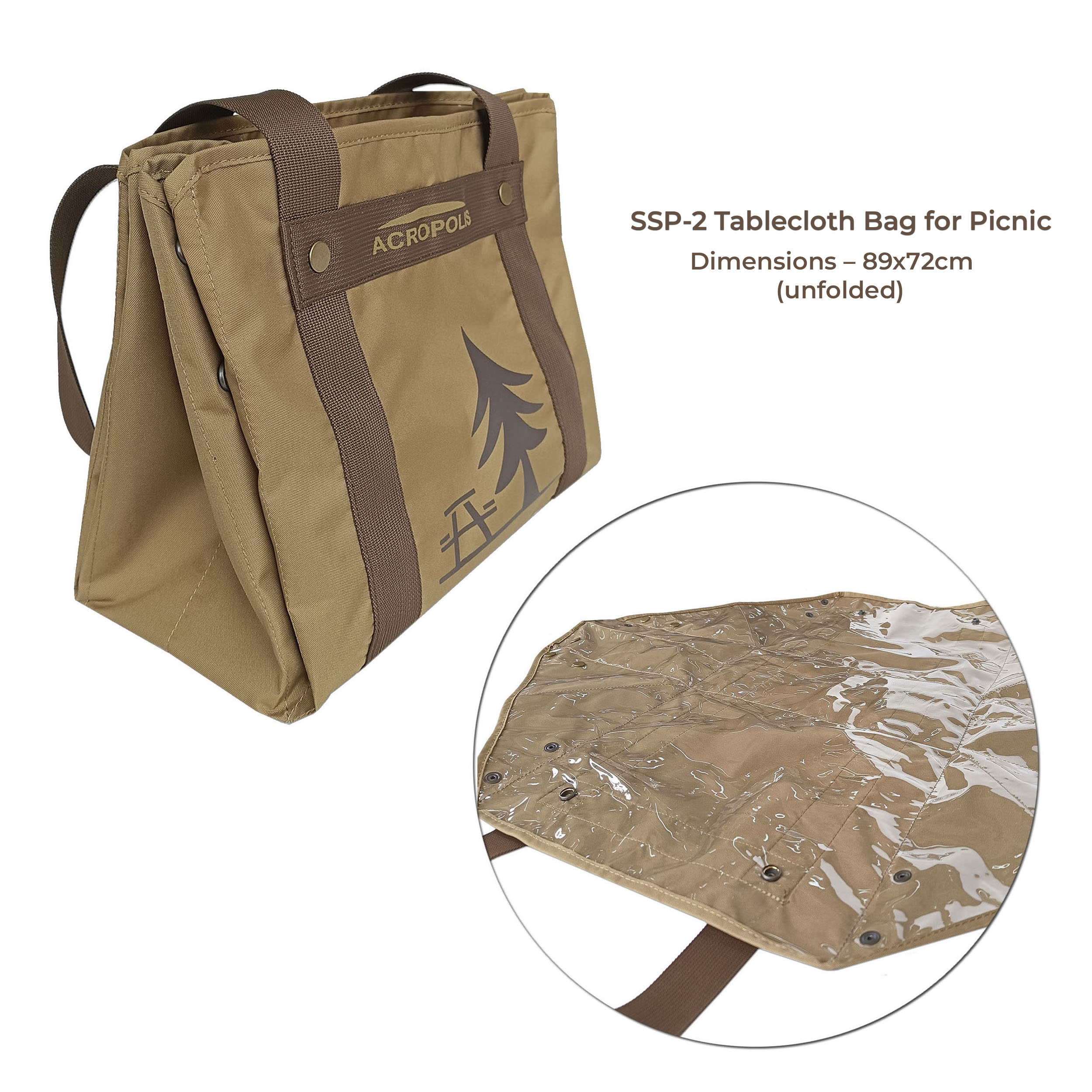 SSP-2 Tablecloth Bag for Picnic. Dimensions 89х72cm