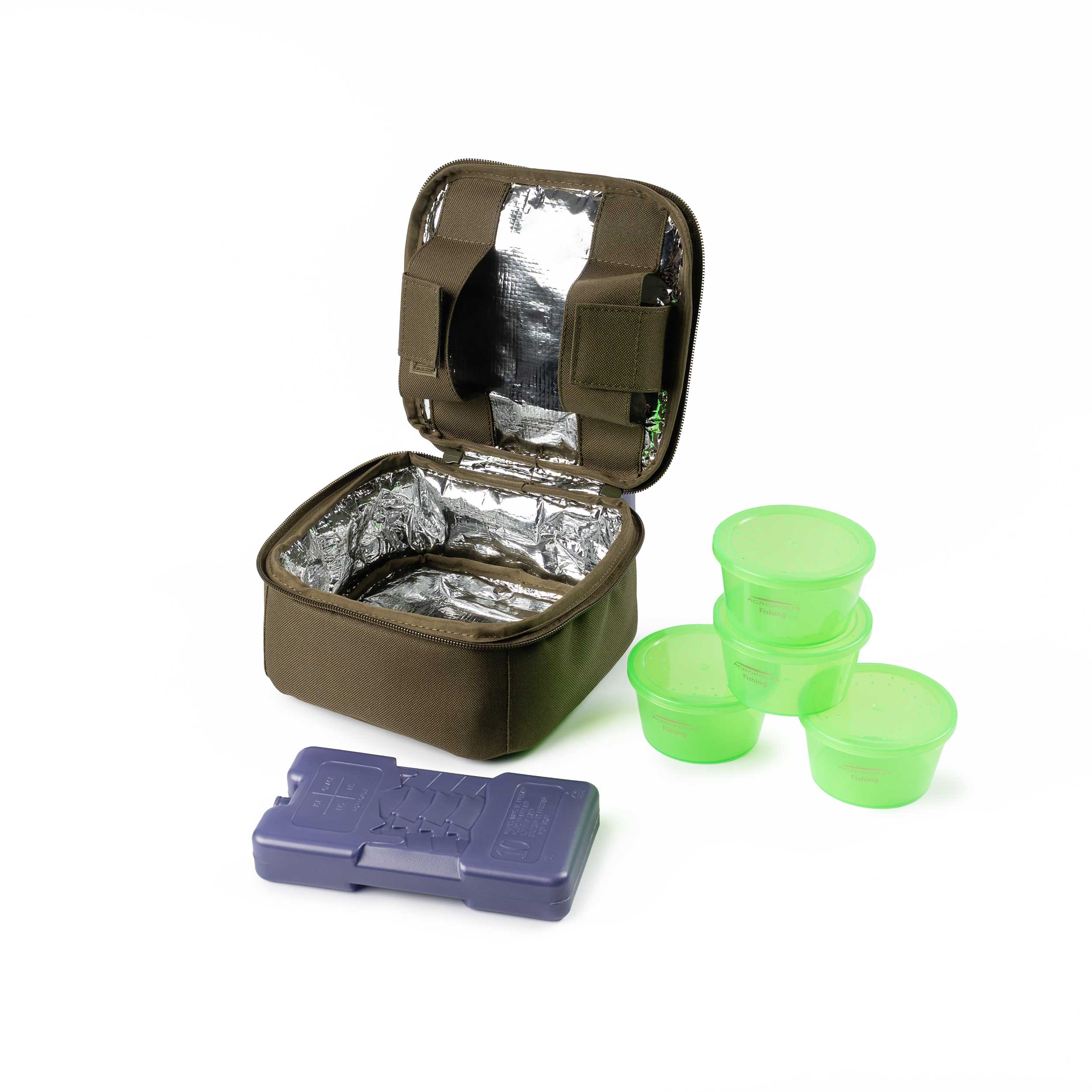 TSN-1 Cooler Bag for Baits. Bag + 4 boxes + Cold Storage Battery