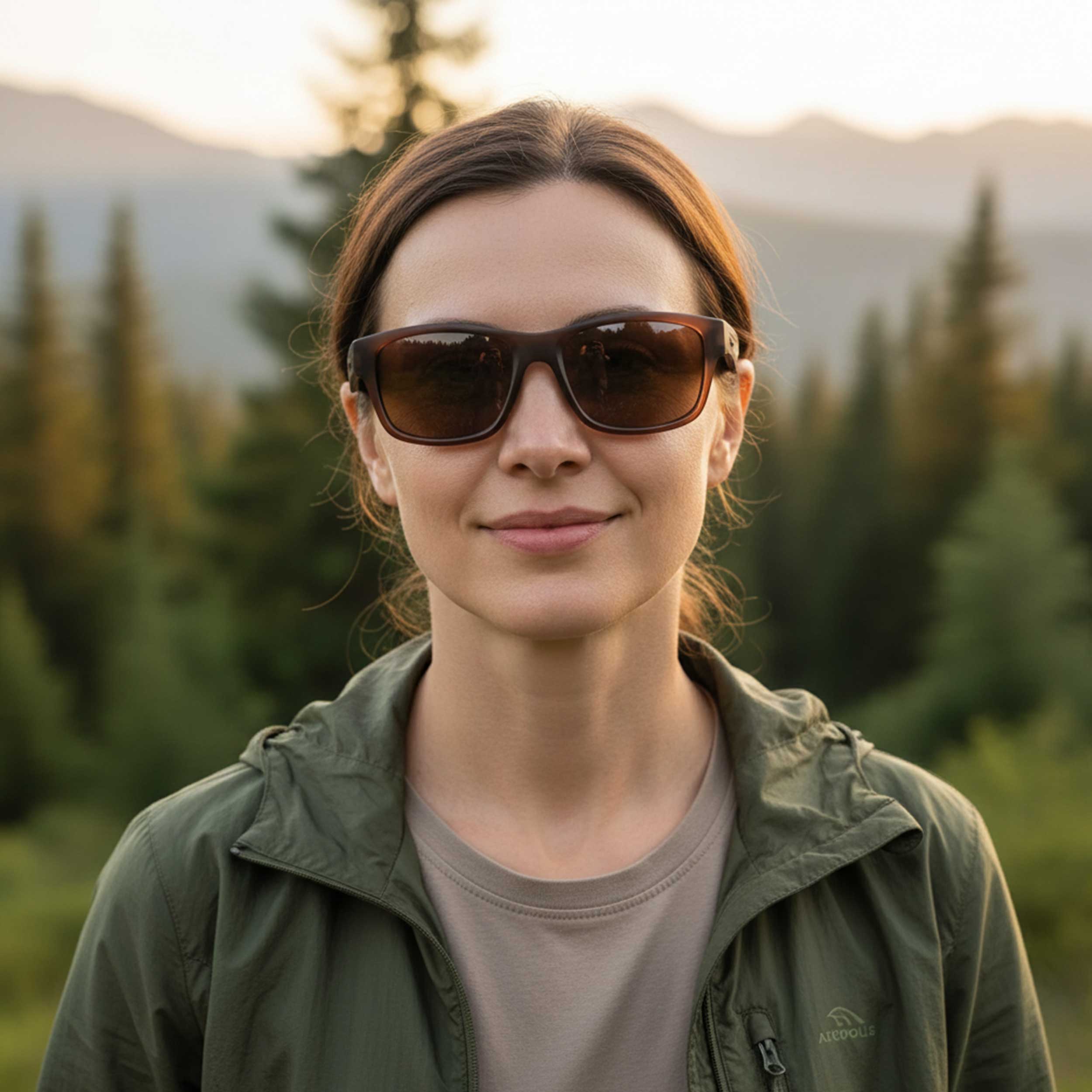 OFA-6 Casual Polarized sunglasses for outdoor activities (brown lens / frame)