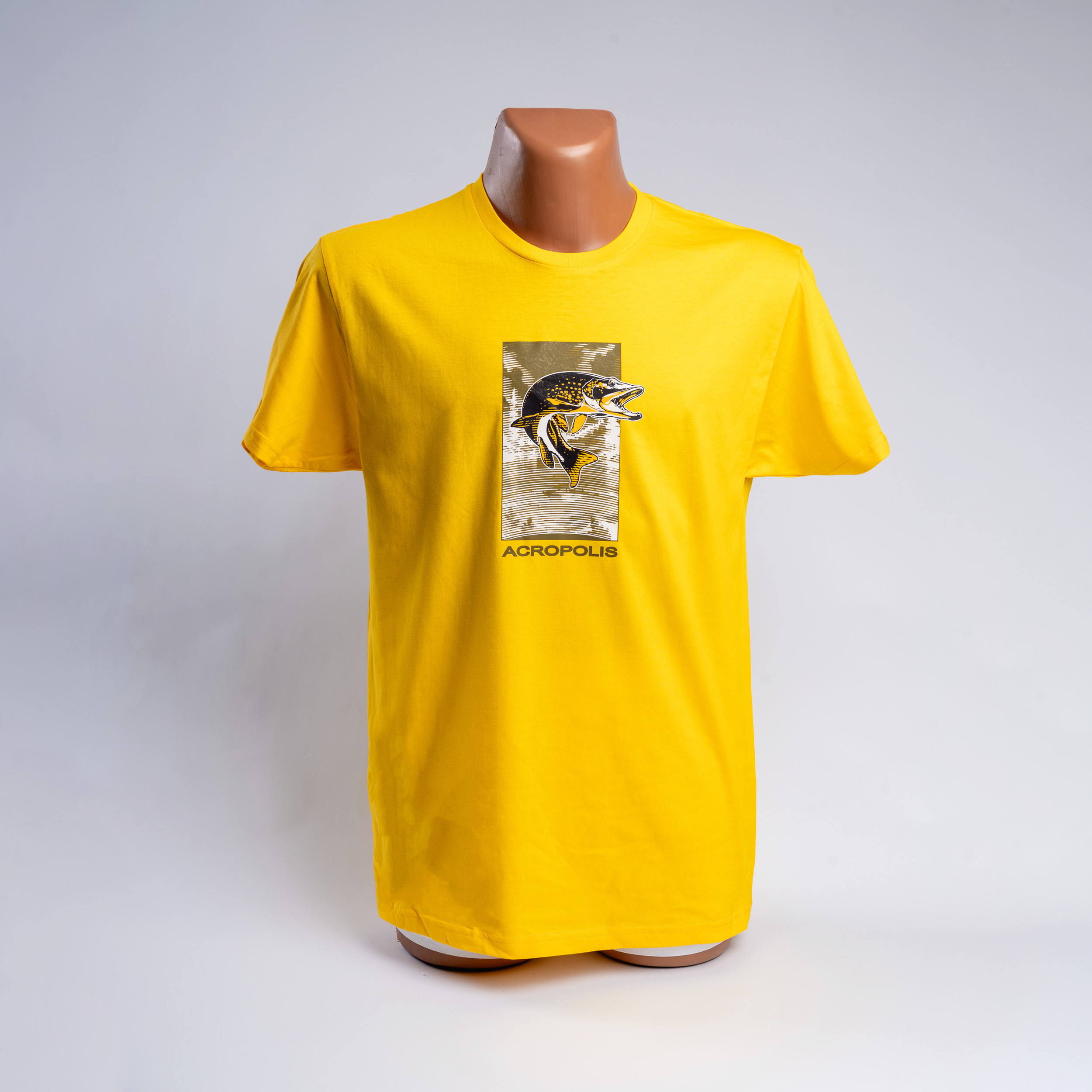ОФР-5 Футболка для рибалки з принтом Щука жовта – S, M, L, XL, XXL