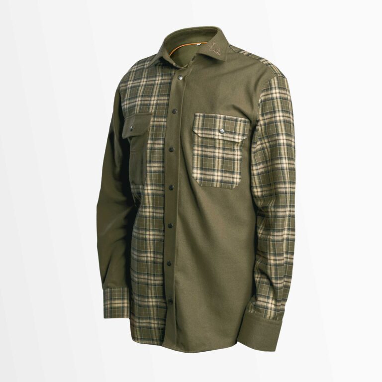 OS-4kh Shirt for hunters and fishermen demi-season combined (olive + beige)