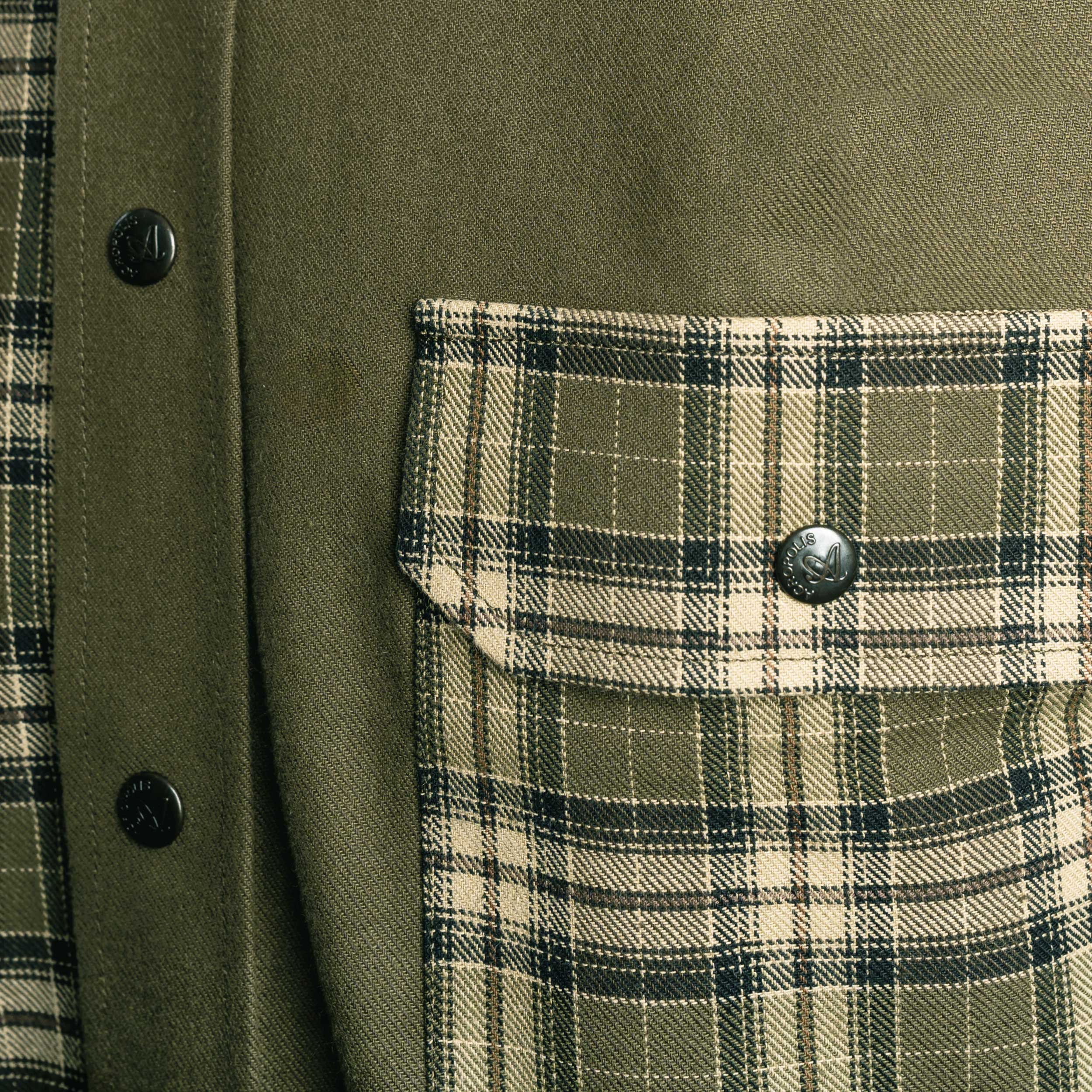 OS-4kh Shirt for hunters and fishermen demi-season combined (olive + beige)