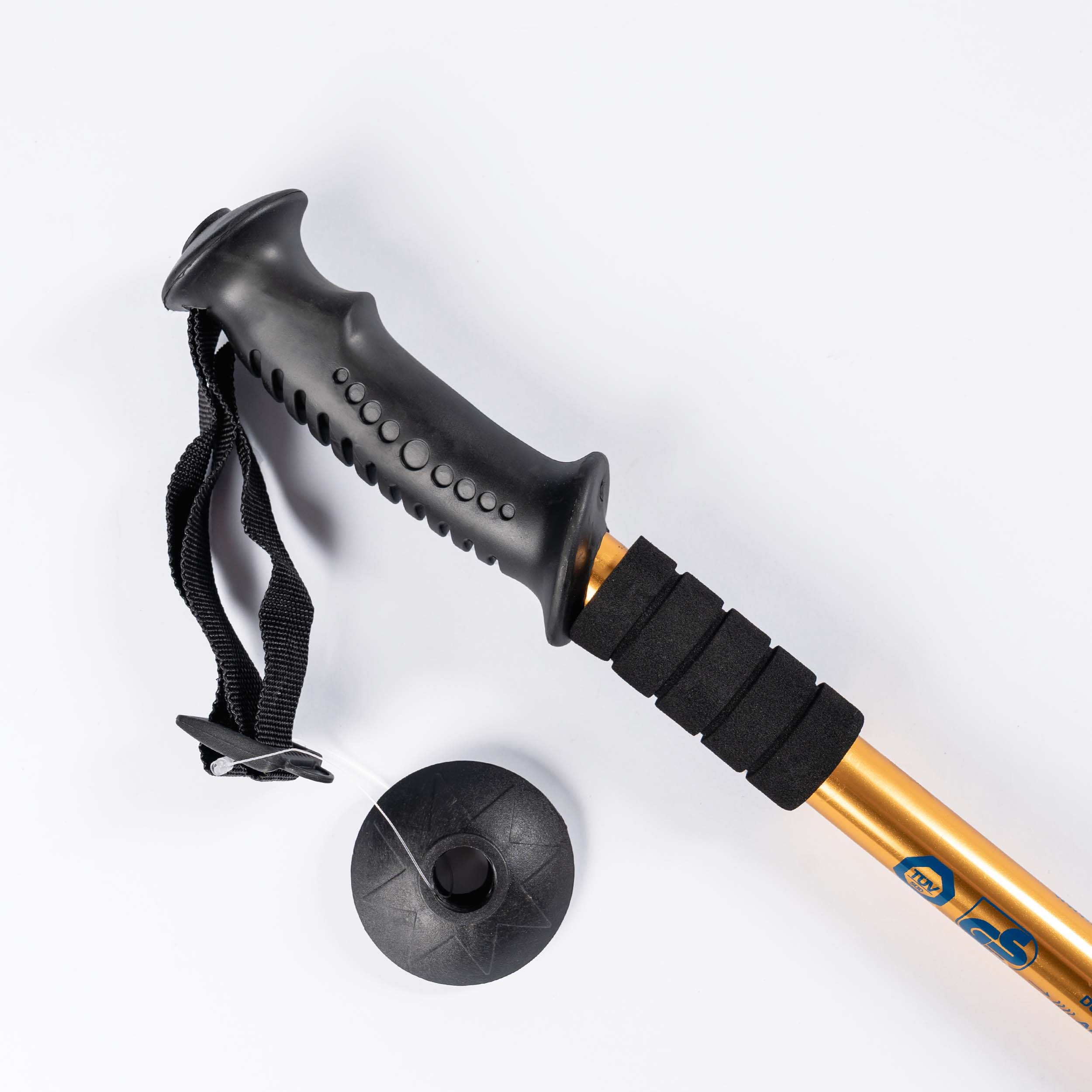 PMG-1 Mushroom Picker Walking Stick with Compass, Gold