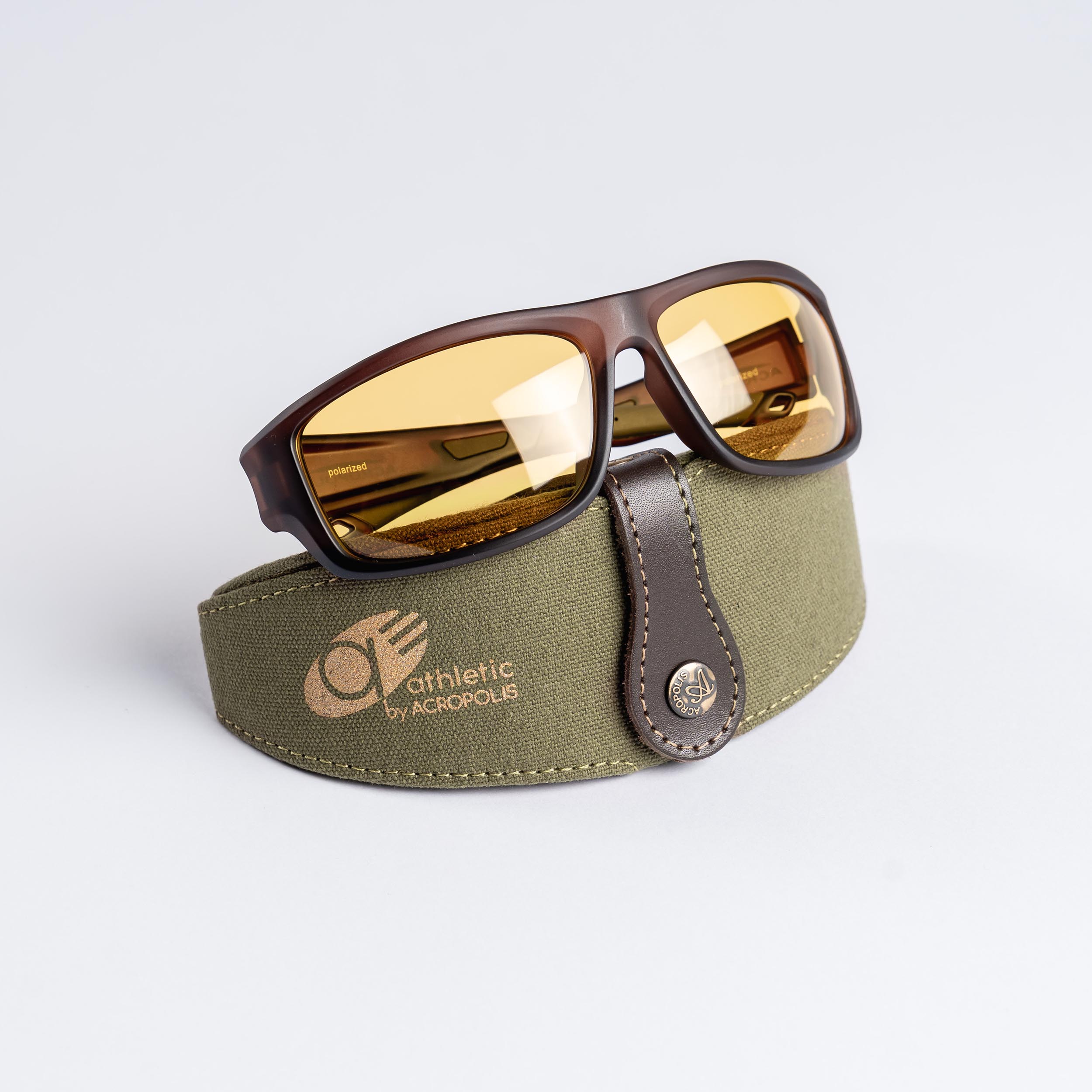 OFA-5 Sport Polarized sunglasses for outdoor activities (yellow lens / brown frame)