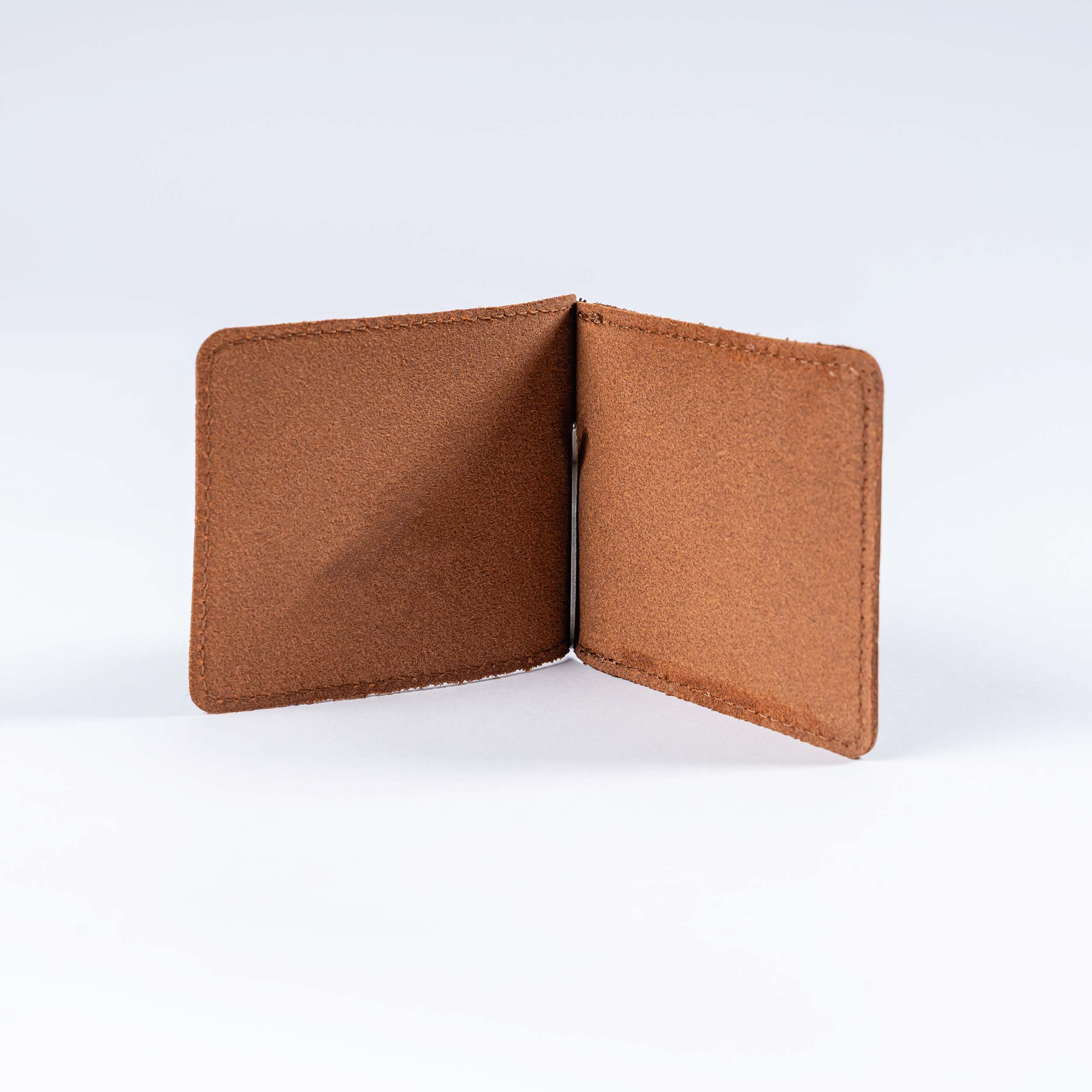 AG-2g Mens Leather Money Clip Slim (Wallet) Mushrooms