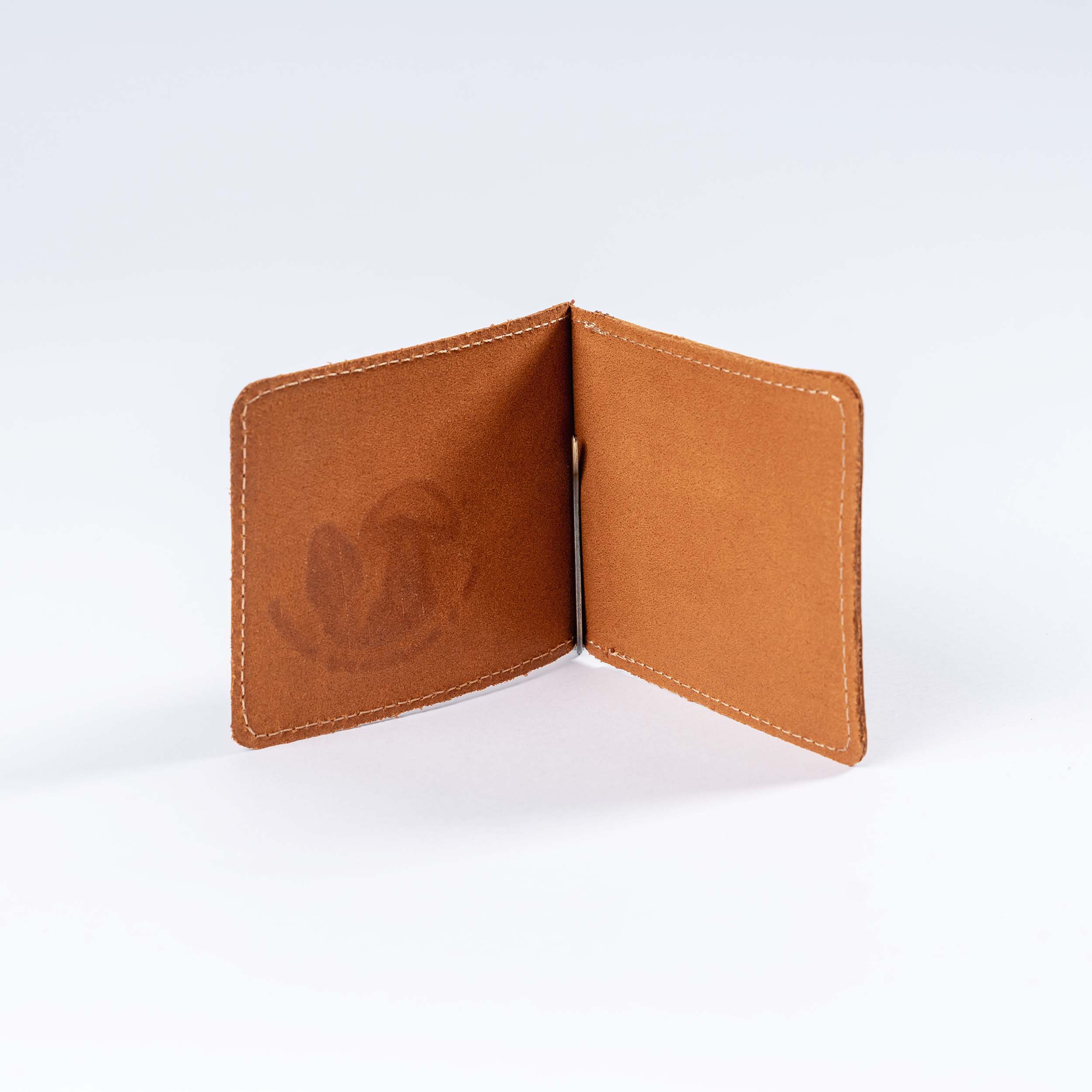 AG-2g Mens Leather Money Clip Slim (Wallet) Mushrooms