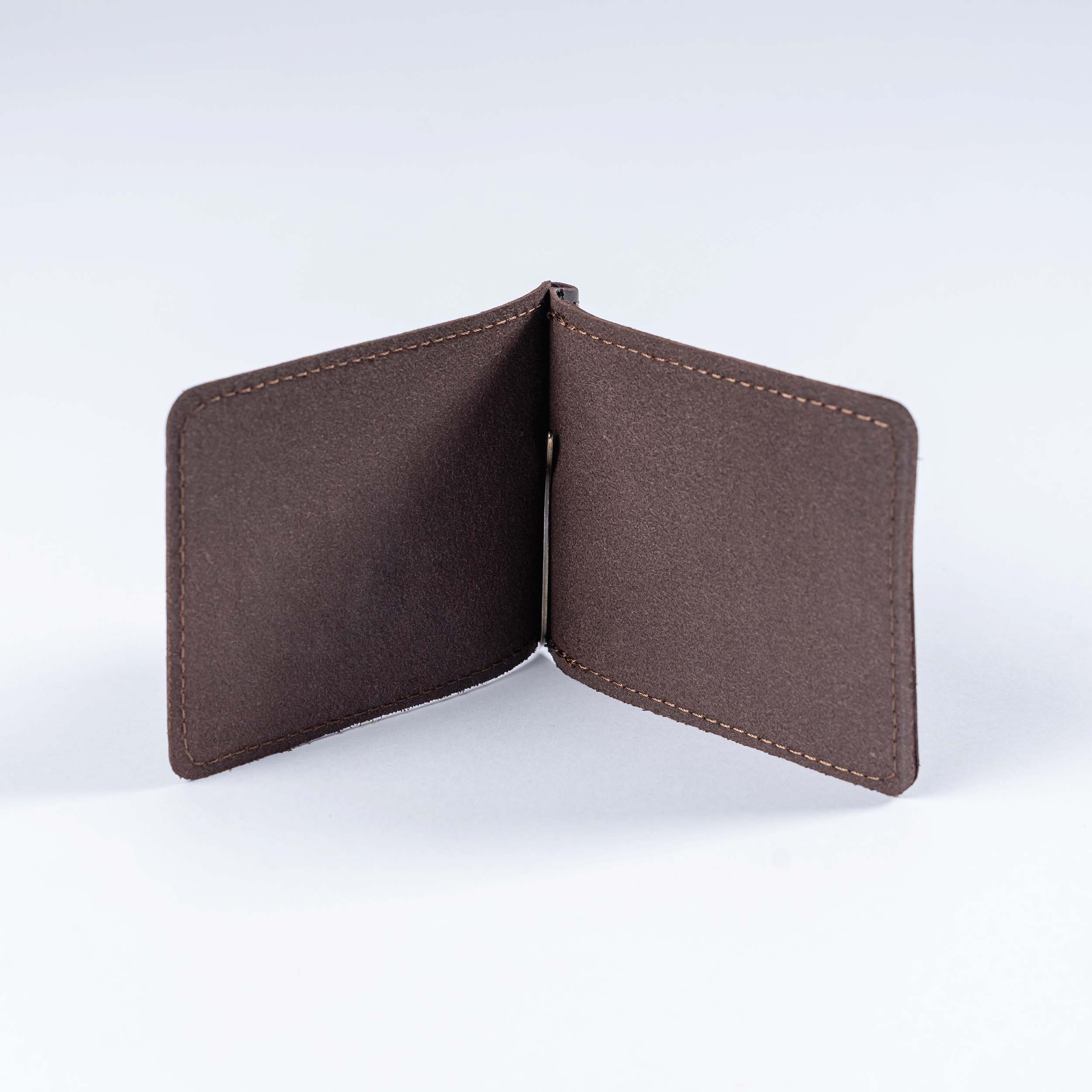 AG-2g Mens Leather Money Clip Slim (Wallet) Mushrooms