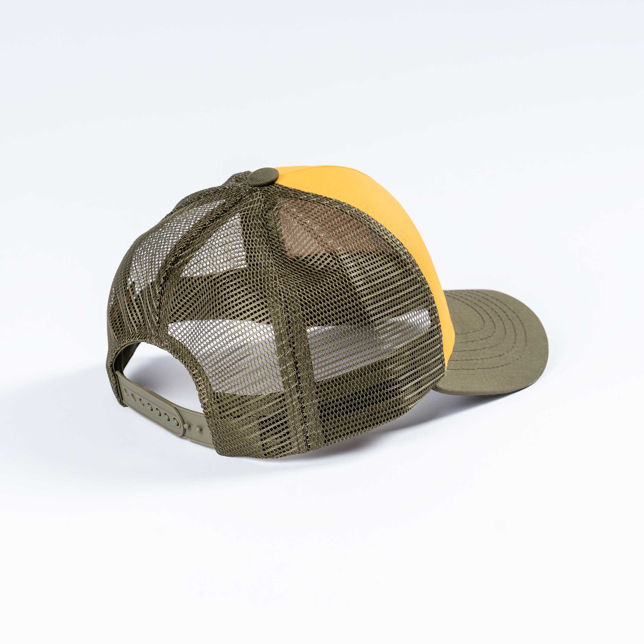 OSHM-21 Fisherman Cap with Pike print, yellow