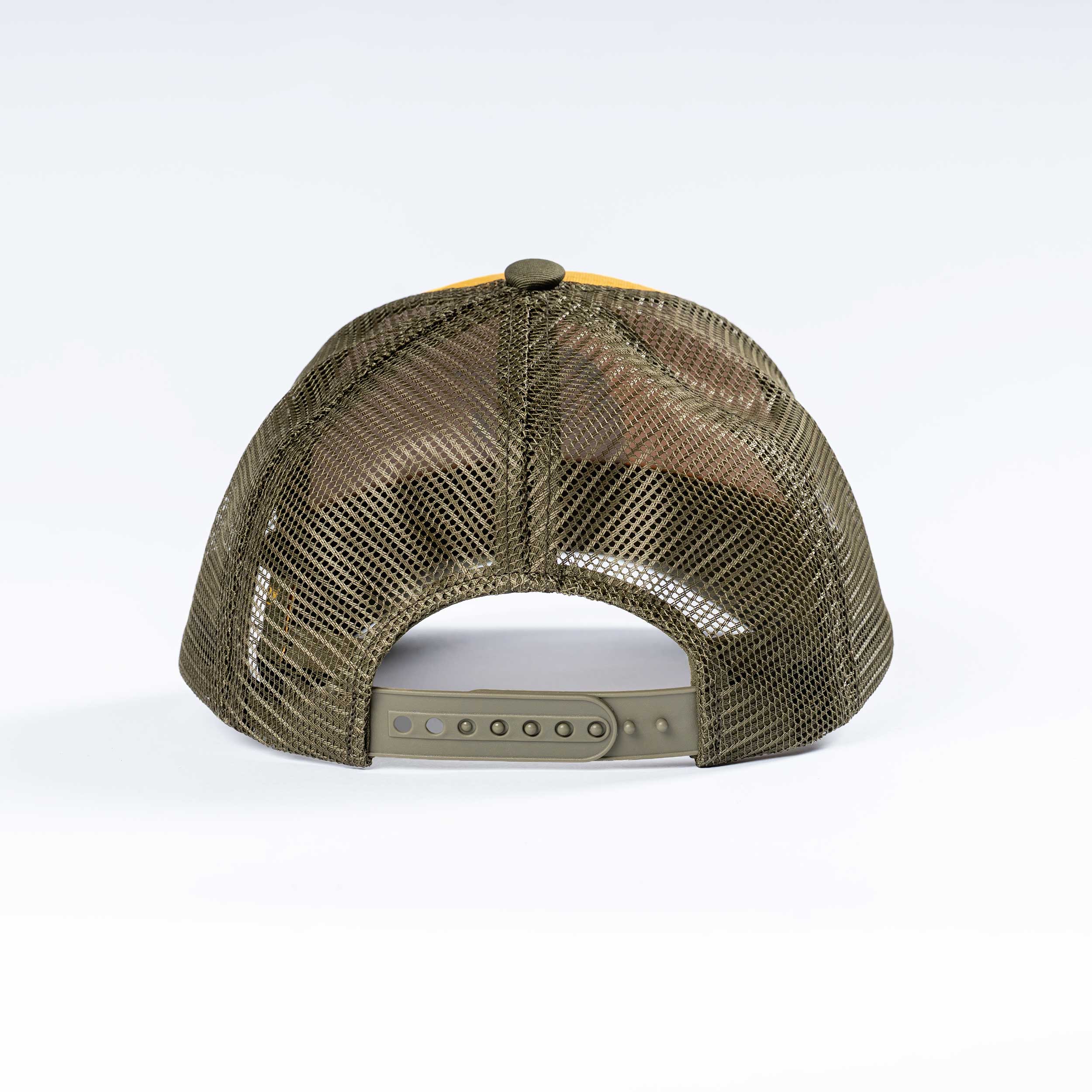 OSHM-21 Fisherman Cap with Pike print, yellow