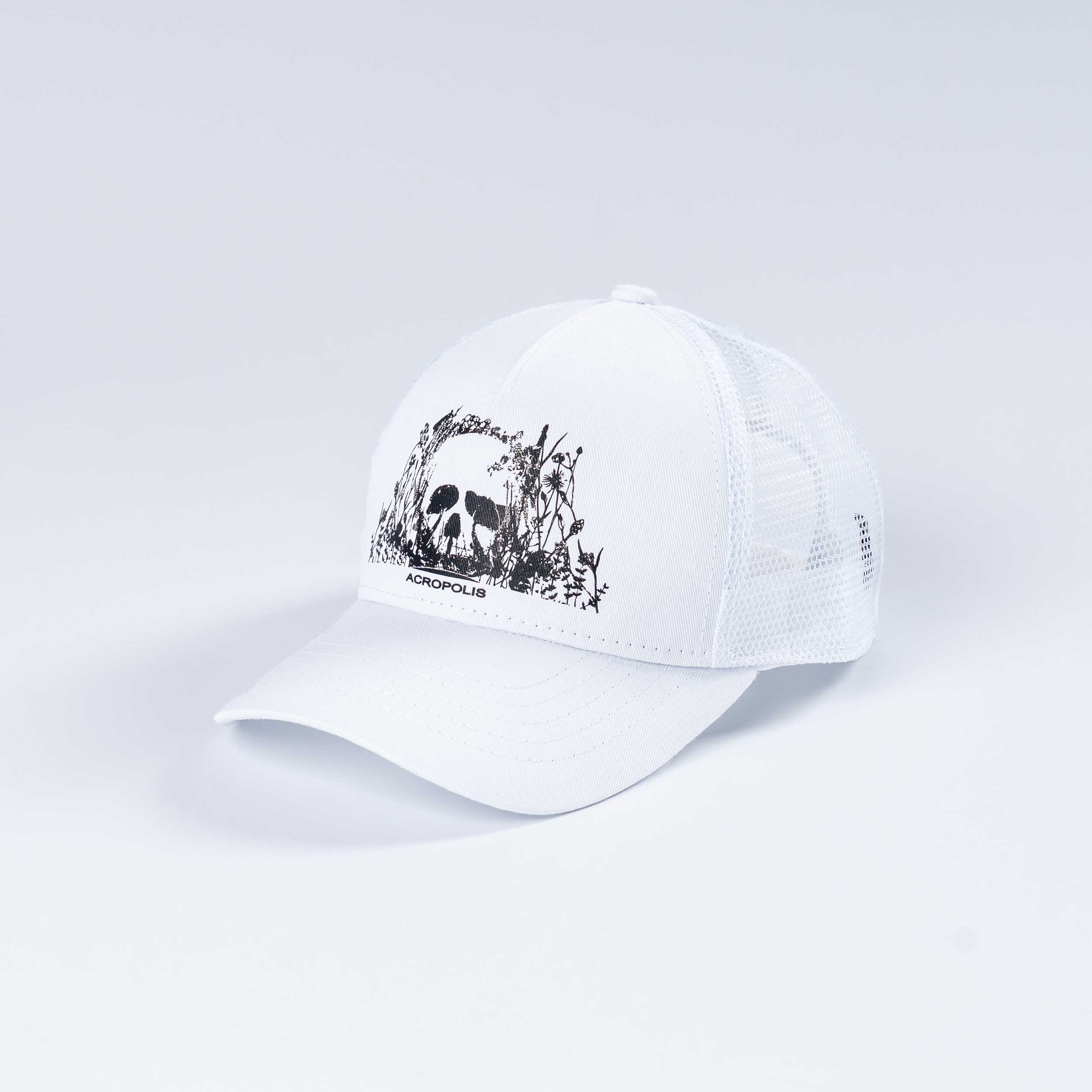 OSHM-22 Mushroom Picker Cap with Mushrooms print (white)