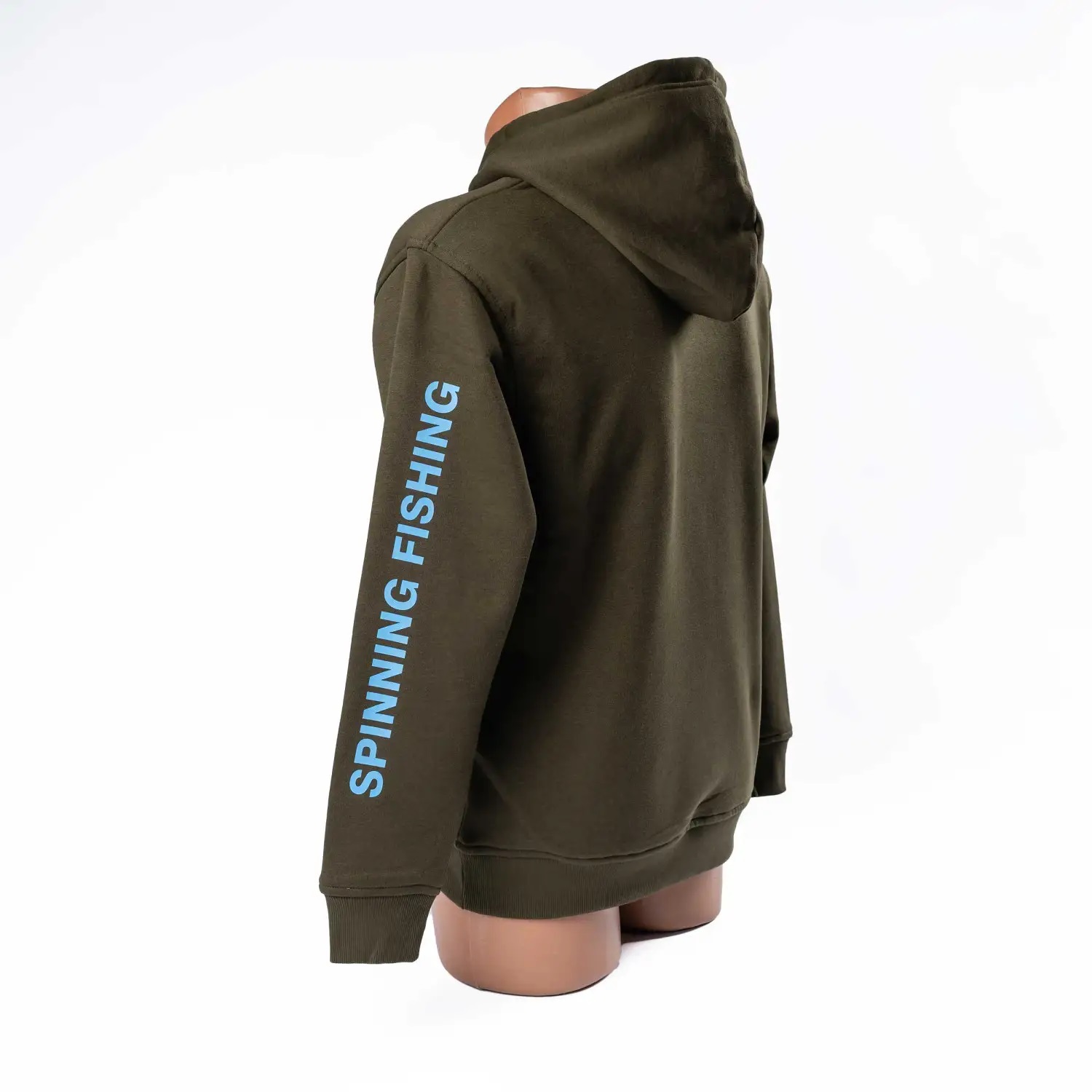 OHR-3 Khaki hoodie for fishermen, prints Zander – Spinning Fishing – S, M, L, XL