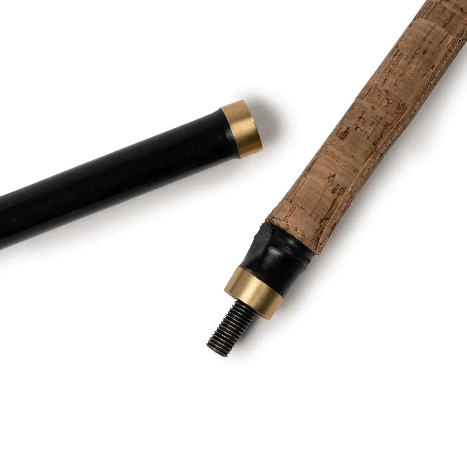 PMG-5e Collapsible Black Bamboo Mushroom Picking Walking Stick