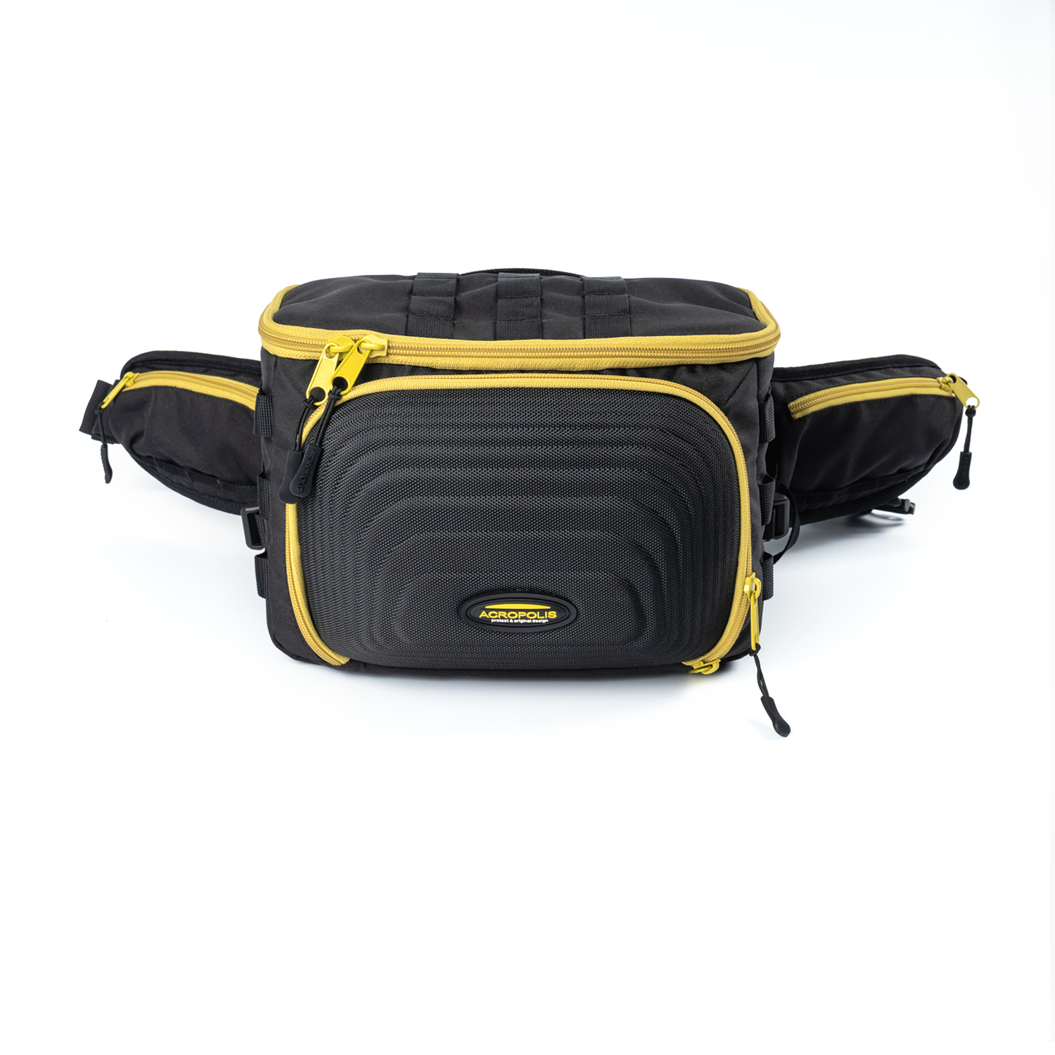 SDS-7ch Black Modular Waist Bag for Shore Spinning Fishing
