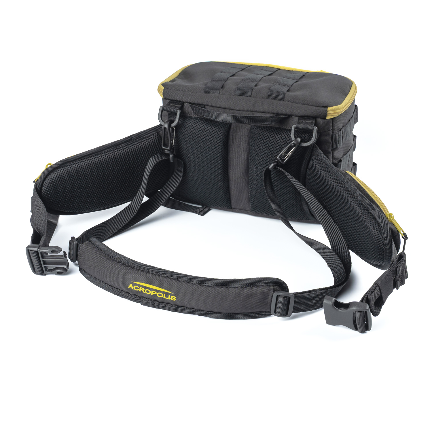 SDS-7ch Black Modular Waist Bag for Shore Spinning Fishing