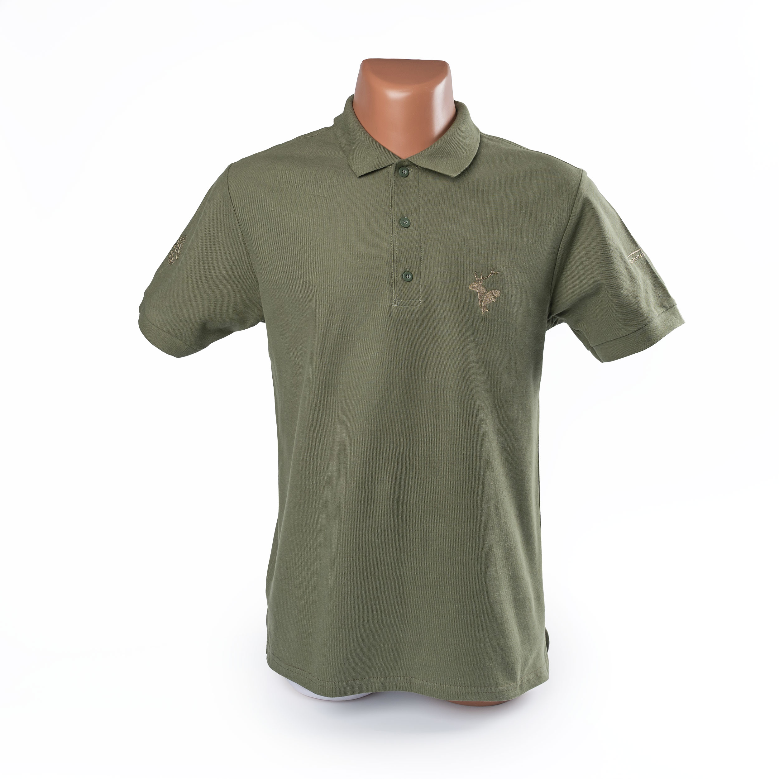 OFRM-8o Olive Polo with Embroidery for Hunters and Fishermen