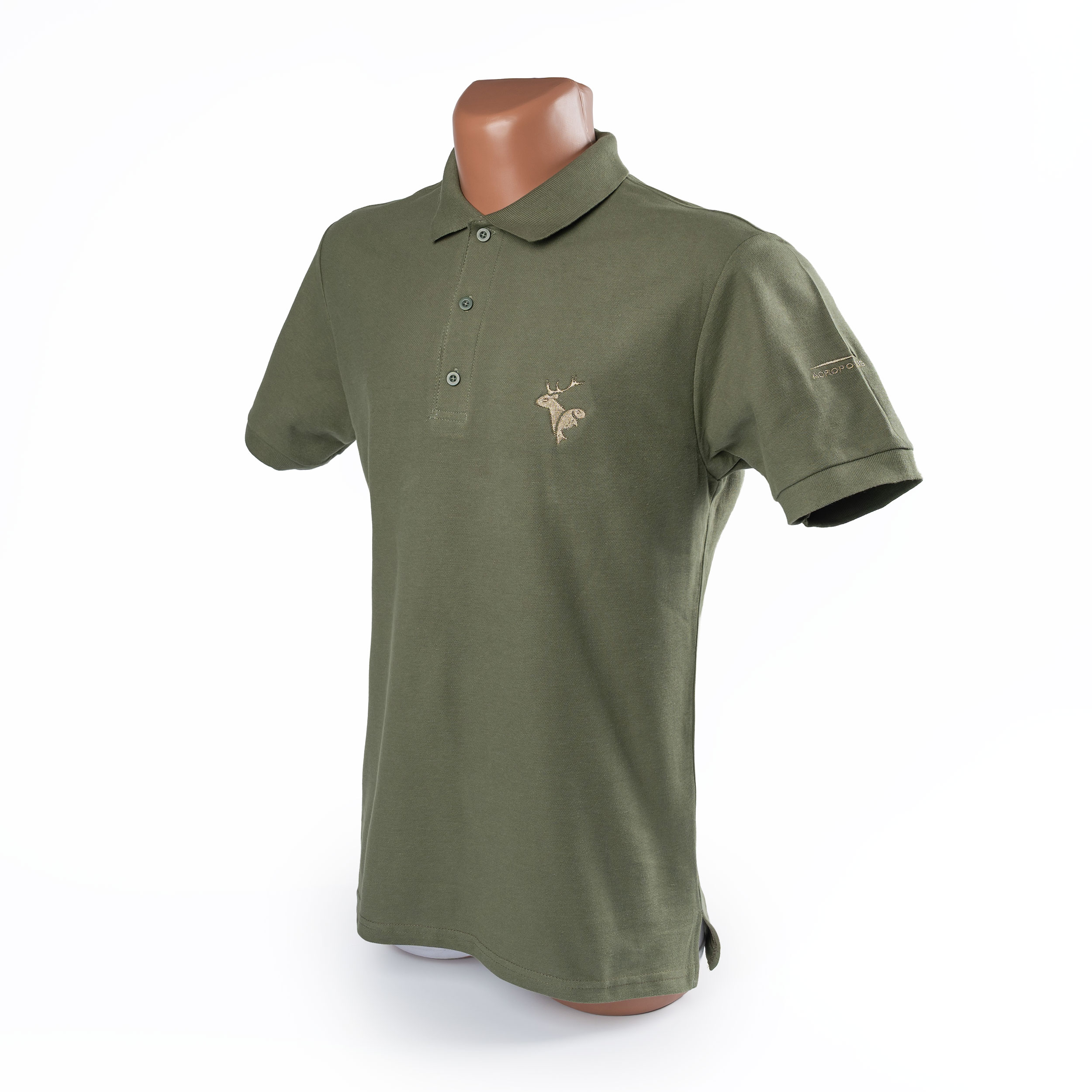OFRM-8o Olive Polo with Embroidery for Hunters and Fishermen