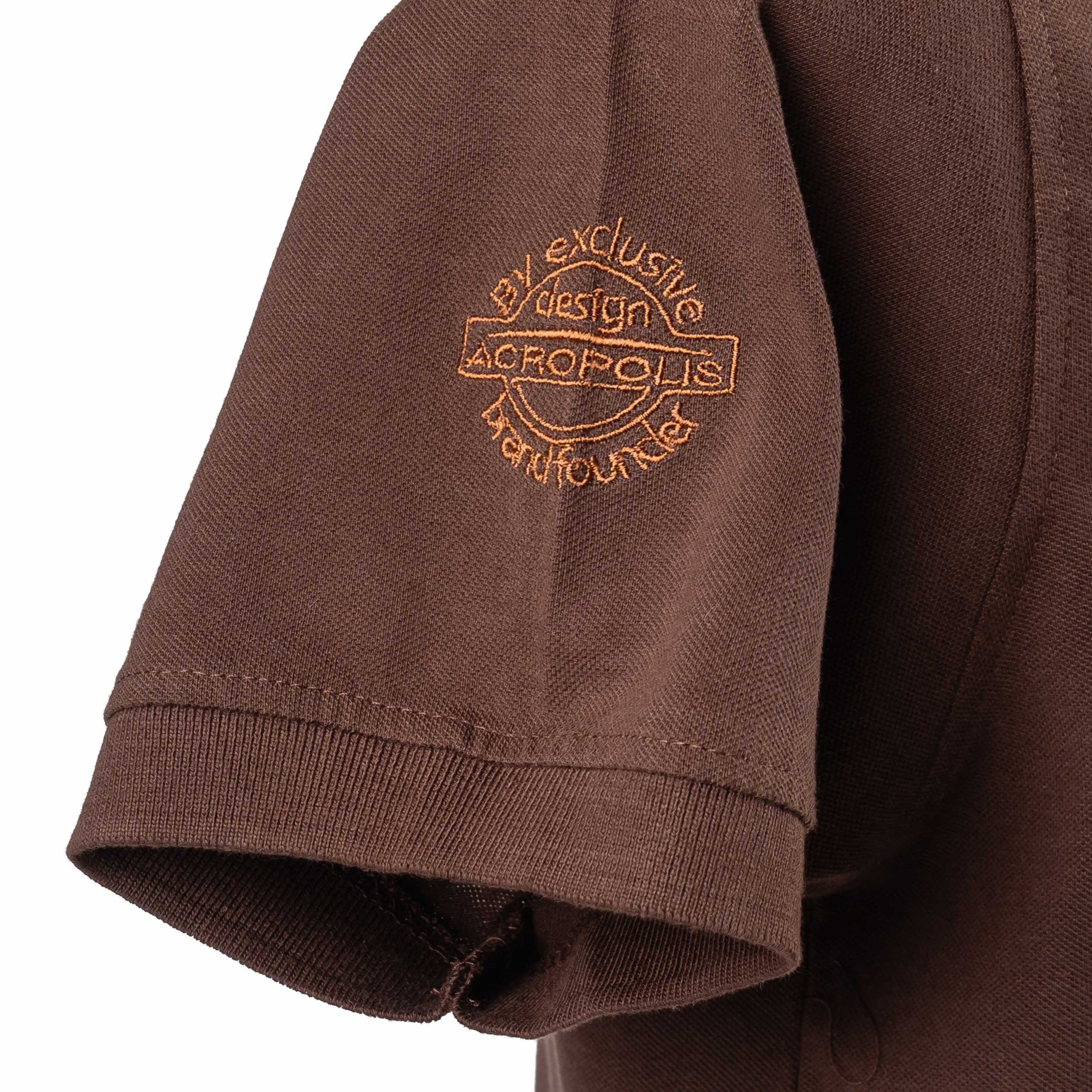 OFRM-8k Brown Polo with Embroidery for Hunters and Fishermen